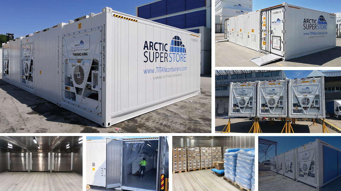 Arctic SuperStore da 20 piedi – Celle frigorifere modulari a noleggio