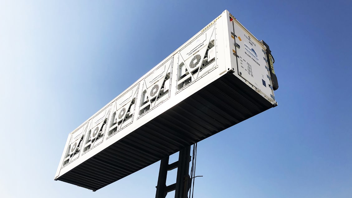 Container refrigerato ArcticBlast da 40 piedi a noleggio - Conservazione con raffreddamento rapido