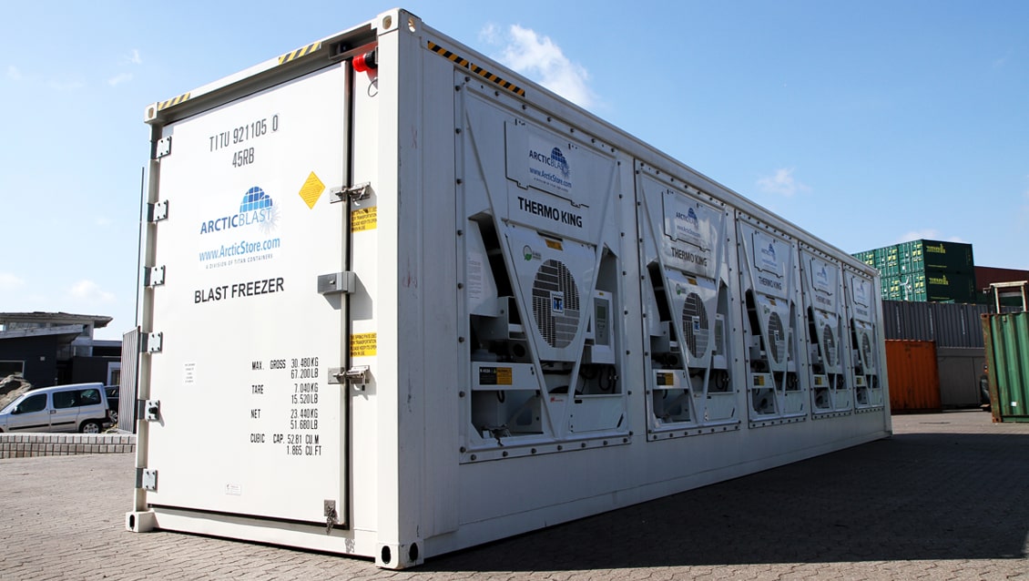 Container refrigerato ArcticBlast da 40 piedi a noleggio - Conservazione con raffreddamento rapido