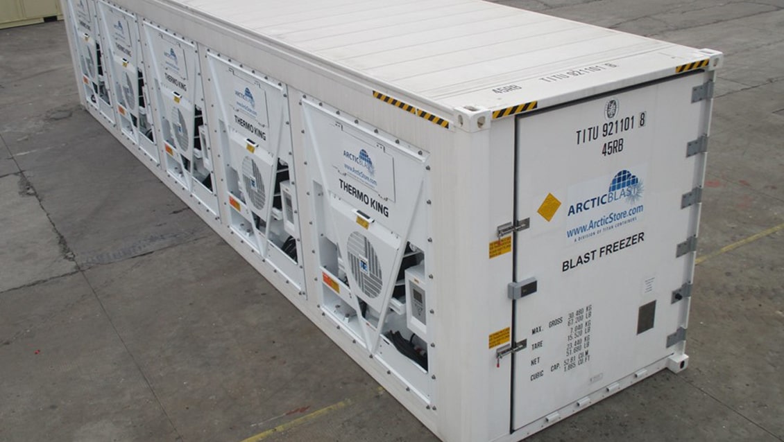Container refrigerato ArcticBlast da 40 piedi a noleggio - Conservazione con raffreddamento rapido