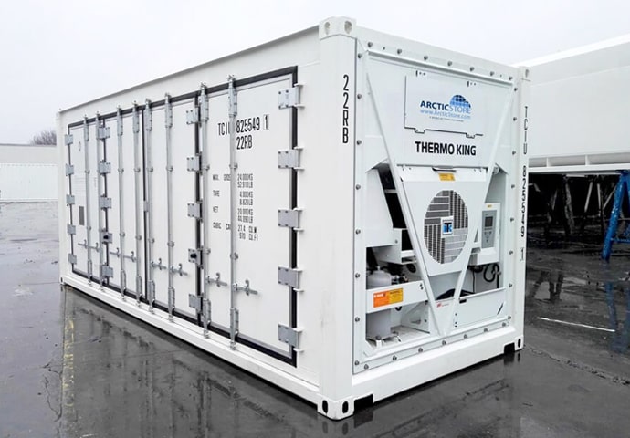 Container refrigerati da 20 piedi con porte laterali per la conservazione a freddo ArcticStore a noleggio
