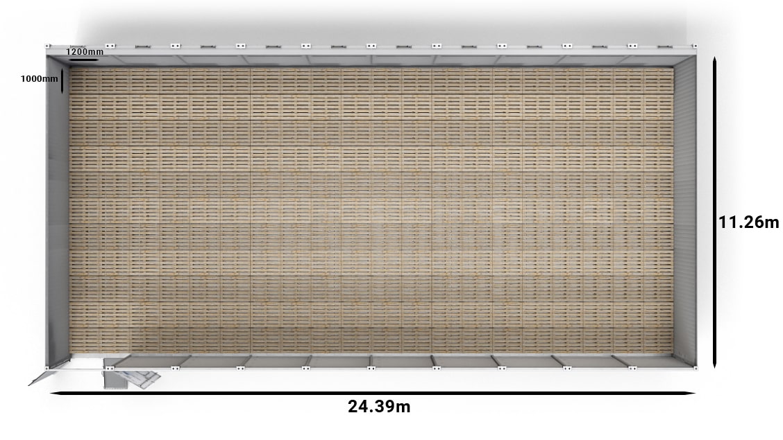 UK pallet in un Arctic SuperStore da 40 piedi
