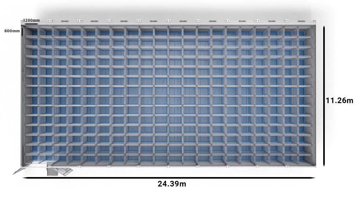 Carrelli in un Arctic SuperStore da 40 piedi