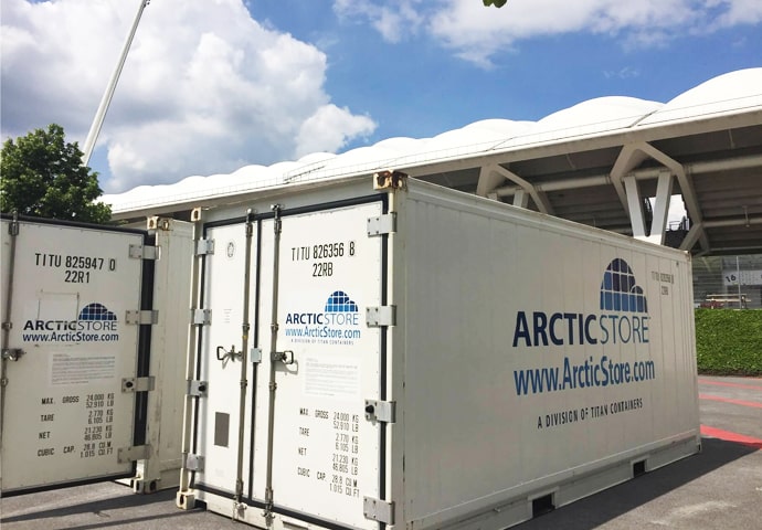 Container refrigerati da 20 piedi per la conservazione a freddo ArcticStore a noleggio